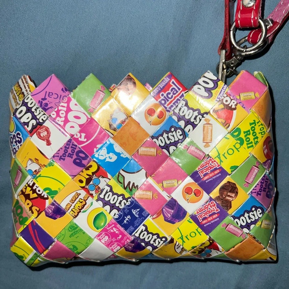 Custom Made Candy Wrapper Wristlet Purse - Picture 4 of 4